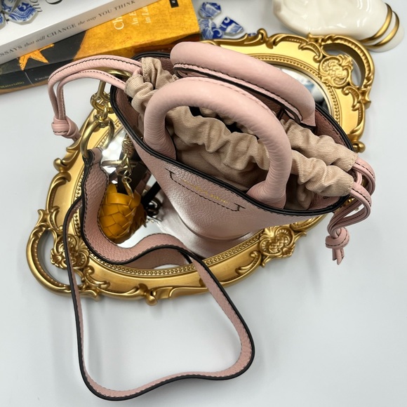🆕 SEE BY CHLOE 🧿 NWOT LEATHER MINI CECILYA PINK BUCKET BAG - Picture 8 of 15